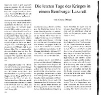 Ohlsen (1995) Die letzten Tage des Krieges in einem Bernburger Lazarett