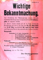 Bekanntmachung zur Registrierung